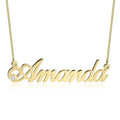 Gold Plated Custom Name + Stone